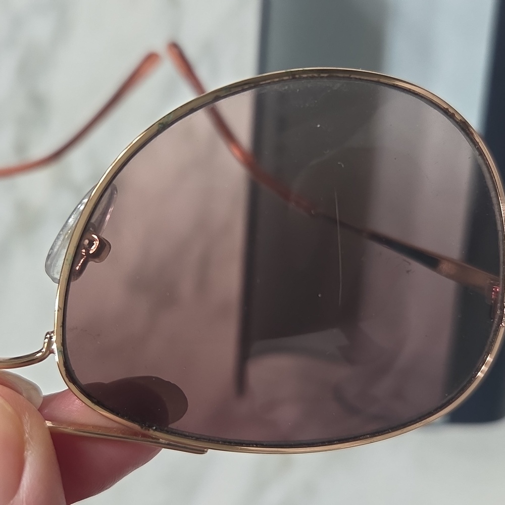 Warby Parker Brown And Gold Rim Sunglasses With Case In Good Condition! - Picture 6 of 9